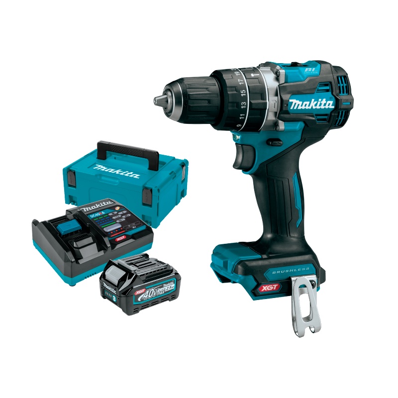 [คอมโบเซ็ต] MAKITA HP002GD101 : สว่านเจาะกระแทกไร้สาย 13 มม. 40Vmax (Battery 2.5Ah)