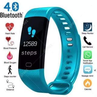 Smart Bracelet Y5 นับก้าวเดิน วัดอัตราการเต้นของหัวใจ ความดัน แคลอรี่ แจ้งเตือน เชื่อมต่อผ่าน Bluetooth รุ่น ZD-0161