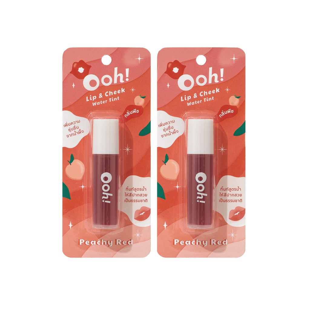 [2ชิ้น] Ooh! Tint ทินท์สูตรน้ำ กลิ่นพีช