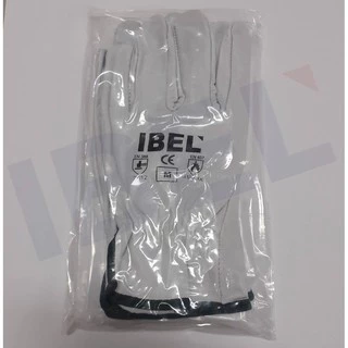 I-BEL หนังแพะ ถุงมืออาร์กอนหนังแพะ กันความร้อน สีขาว ใส่งานเชื่อม หนังนิ่ม กระชับมือ ทนความร้อน กันสะเก็ดไฟ
