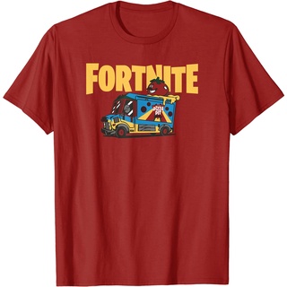 เสื้อยืดผ้าฝ้ายพรีเมี่ยม เสื้อยืด พิมพ์ลาย Fortnite Petes Pizza Fortnite