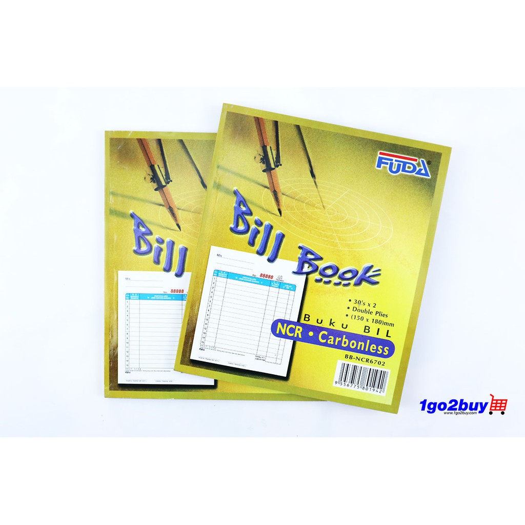 [Fuda] Cash Bill Book / Buku Bil Tunai 30s x 2Ncr (BB-NCR6702)