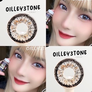 ✨oilley 3 tone gray(Wink lens) ขนาดตาโต Big ☀️กรองแสง uv (บิ๊กอาย คอนแทคเลนส์ Bigeye)