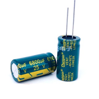 C Capacitor Electrolyte 6800uF 25V ตัวเก็บประจุ อิเล็กโทรไลต์ คาปาซิเตอร์