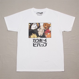 เสื้อยืดfashionเสื้อยืดยีนคอกลม พิมพ์ลายการ์ตูนอนิเมะ Star Cowboy Bebop Watanabe Shinichiro Chaos Samurai สําหรับผู้ชายS