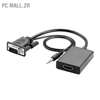 Pc Mall.Zr อะแดปเตอร์แปลง Vga เป็น Hd มัลติมีเดีย 1080P 60Hz พร้อมเอาท์พุตเสียง 3.5 มม. สําหรับ Pc แล็ปท็อป Hdtv