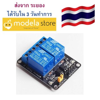 รีเลย์ 12V 2 ช่อง  Relay Module Double- Ended Terminal 2 Channel