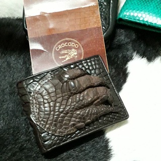 crocodile paw  brown wallet tx274กระเป๋าสตางค์สัตว์เเปลกจระเข้