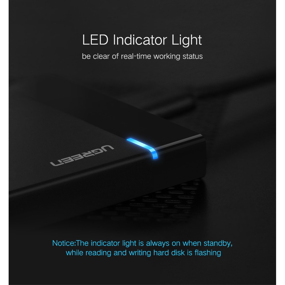 UGREEN รุ่น 30847 USB 3.0 External Box Hard Drive 2.5  กล่องใส่ฮาร์ดดิส External Hard Drive Adapter USB 3.0 to SATA