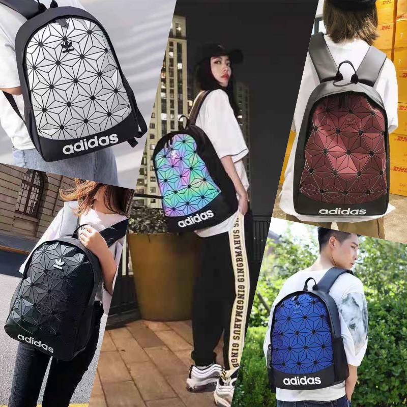 กระเป๋าผ้าใบใหญ่ กระเป๋าสะพายใบเล็ก Adidas Originals 3D Backpack กระเป๋าเป้ทรงสปอร์ต ดีไซน์สุดฮิตสไตล์ ISSEY MIYAKE ใช้ไ
