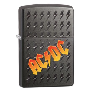 Zippo ไฟแช็กรุ่น 49014 AC/DC® Gray - Iced ของแท้ รับประกันตลอดชีวิต นำเข้าและจำหน่ายโดยตัวแทนจำหน่าย