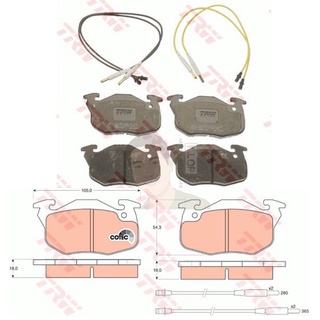 GDB1033 ผ้าเบรค-หน้า(TRW) (เนื้อผ้า COTEC) CITROEN AX 94 /CITROEN ZX 1.1, 1.4 91-97