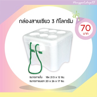 กล่องโฟม ลังโฟม กล่องโฟมสายเขียวขนาด 3 กิโลกรัม