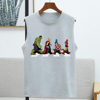 ฤดูร้อน  อินเทรนด์ที่สุด  The Avengers  ภาพการ์ตูน  คอกลม  เสื้อแขนกุด  8สี  S~3XL