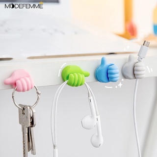 Creative Cute Cartoon Thumb up Punch-Free Self-Adhesive Wall Hanging Storage Hooks / Bathroom Kitchen Coats Bag Hats Towels Key Storage Holder