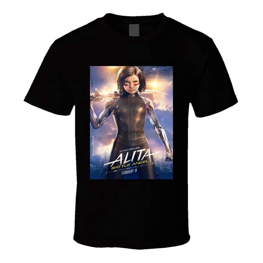 เสื้อยืด พิมพ์ลายภาพยนตร์แอคชั่น Alita Battle Angel Mange LiveS-5XL