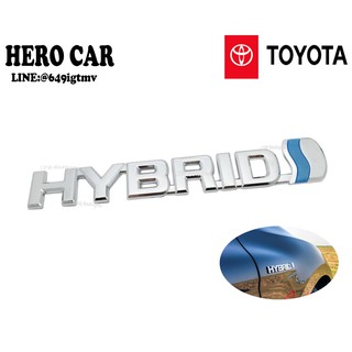 โลโก้ LOGO HYBRID ติดรถยนต์ TOYOTA  HYBRID ขนาดกว้าง 2cm. ยาว 15cm.