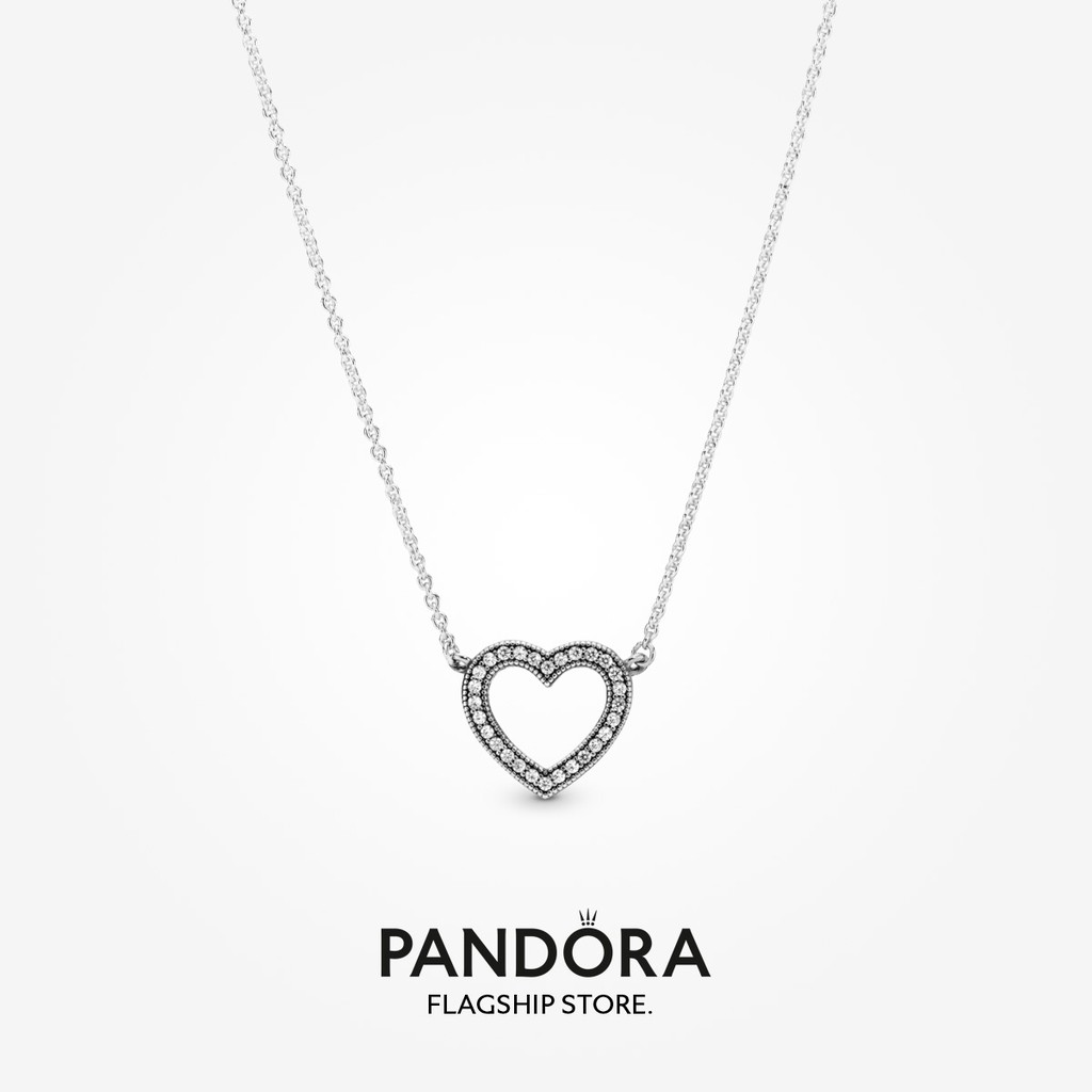 Pandora สร้อยคอ แบบเปิด รูปหัวใจ (45 ซม.)