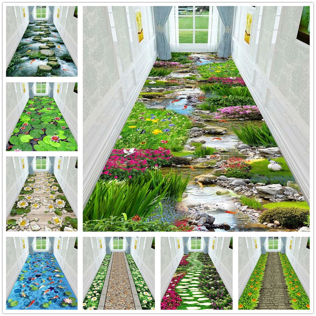 ตกแต่งบ้าน  พรมปูพื้น ลายหิน 3D กันลื่น สําหรับตกแต่งบ้าน ห้องนั่งเล่น ห้องนอน ทางเข้าห้องโถง HBW0 ราคาพิเศษ