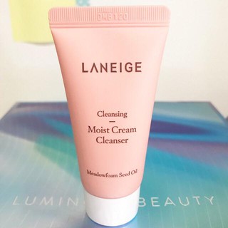 LANEIGE Cleansing Moist Cream Cleanser Meadowfoam Seed Oil 30mL.NoBox