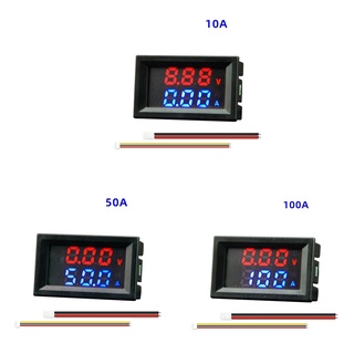 Pcf* แผงโวลต์มิเตอร์ แอมมิเตอร์ แรงดันไฟฟ้า ดิจิทัล 10A 50A 100A