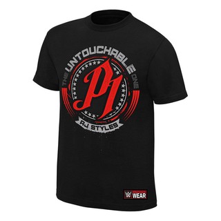 เสื้อยืดสีดำสำหรับผู้ชาย WWE AJ