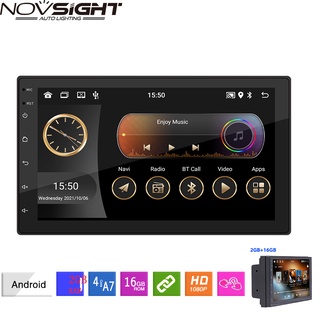 [ใหม่] Novsight เครื่องเล่น Mp5 2 Din 2Gb Ram 16Gb Rom บลูทูธ Gps หน้าจอสัมผัส 7 นิ้ว สําหรับรถยนต์ Android