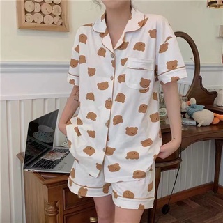 ลายใหม่ เซท ชุดนอน ลาย น่ารักๆ เสื้อทรงโอเวอร์ไซส์ ผ้าคอตตอน เนื้อผ้านิ่ม ใส่สบาย SC1586