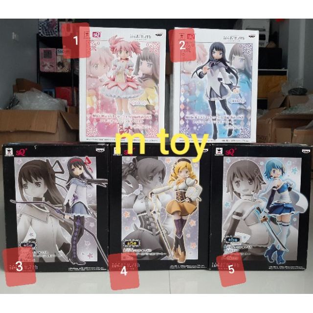 ฟิกเกอร์แท้ JP Banpresto SQ Figure - Puella Magi Madoka Magica - Madoka,Mami,Homura,Sayaka