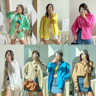 Nudeaholic Everyday shirt เชิ้ต คอตตอน ทรง oversize เป็นbasic item ใส่คลุมทับbraเก๋ๆ LSP SA