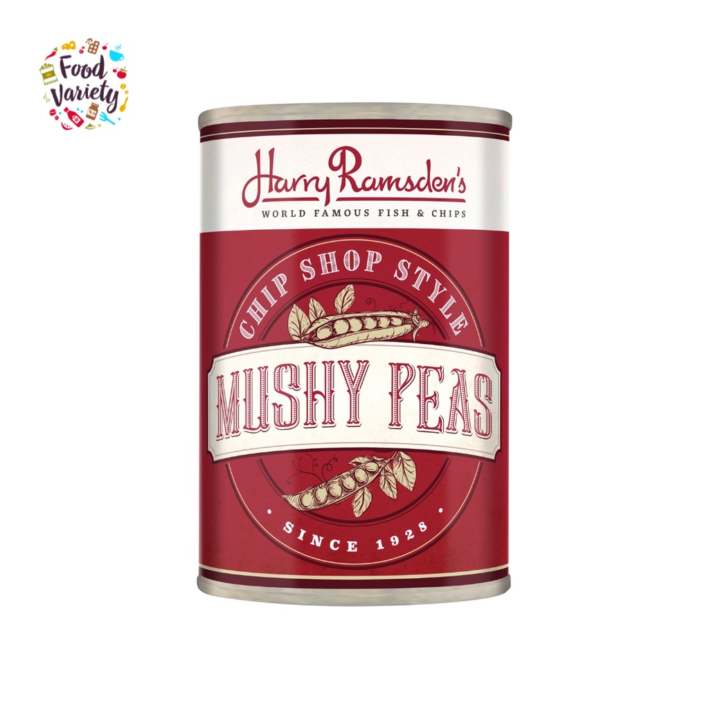 Harry Ramsden’s Chip Shop Style Mushy peas 300g แฮร์รี่ แรมส์เดน ชิป โชป สไตล์ ถั่วลันเตา 300g
