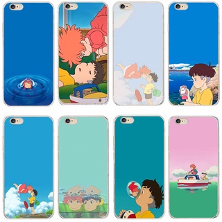 เคสโทรศัพท์ซิลิโคนใส แบบนิ่ม ลายการ์ตูน Ponyo Hayao miyazaki กันกระแทก สําหรับ iphone 4 4s 5 5s se 6 6s plus