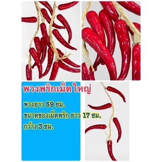 ผักปลอม โมเดลพวงพริกเม็ดใหญ่สีแดง)ราคาต่อ 1 พวง มีพริก 4 เม็ด