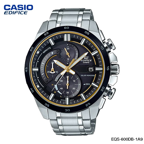 นาฬิกาข้อมือ Casio Edifice Chronograph โครโนกราฟพลังงานแสงอาทิตย์ รุ่น EQS-600DB-1A9