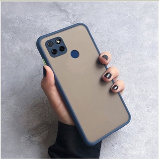 ส่งทั่วไทย เก็บเงินปลายทาง ขอบสีผิวด้าน Case Realme C25 เคสกันกระแทก ปุ่มสีผิวด้าน เคสกันรอยกล้อง ขอบนิ่มหลังแข็ง