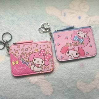 กระเป๋าใส่เหรียญใส่บัตรMy melody กระเป๋าคีย์การ์ดMy melody มีหวงห้อยกระเป๋า