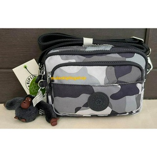 ส่งฟรีEMS Kipling Merryl Convertible Bag - Cool Camo Grey สะพายข้างได้ คาดอก คาดเอวได้