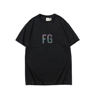 พร้อมสต็อกFear of God เสื้อยืด Unisex กลัวพระเจ้าซิมโฟนี F G พิมพ์เสื้อยืดแขนสั้นผ้าฝ้าย