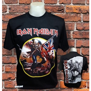 เสื้อวง IRON MAIDEN วงร็อค ไม่มีตะเข็บข้าง คอฟิต ป้ายUSA เสื้อวินเทจ เสื้อทัวร์ วงดนตรีร็อคต่างประเทศ