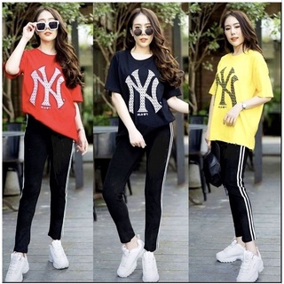 NY NY NY SETตามกันหนักมากกก เข้าเพิ่ม4สีจ้า👉เสื้อยืดNYลายใหม่ ลาย ลายสุดฮิต สวย สปอร์