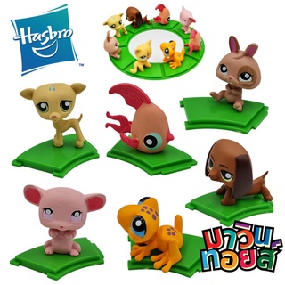 โมเดล ตุ๊กตา เพ็ทช็อป pet shop ของแท้ hasbro ฐานวงกลม 8 ตัว