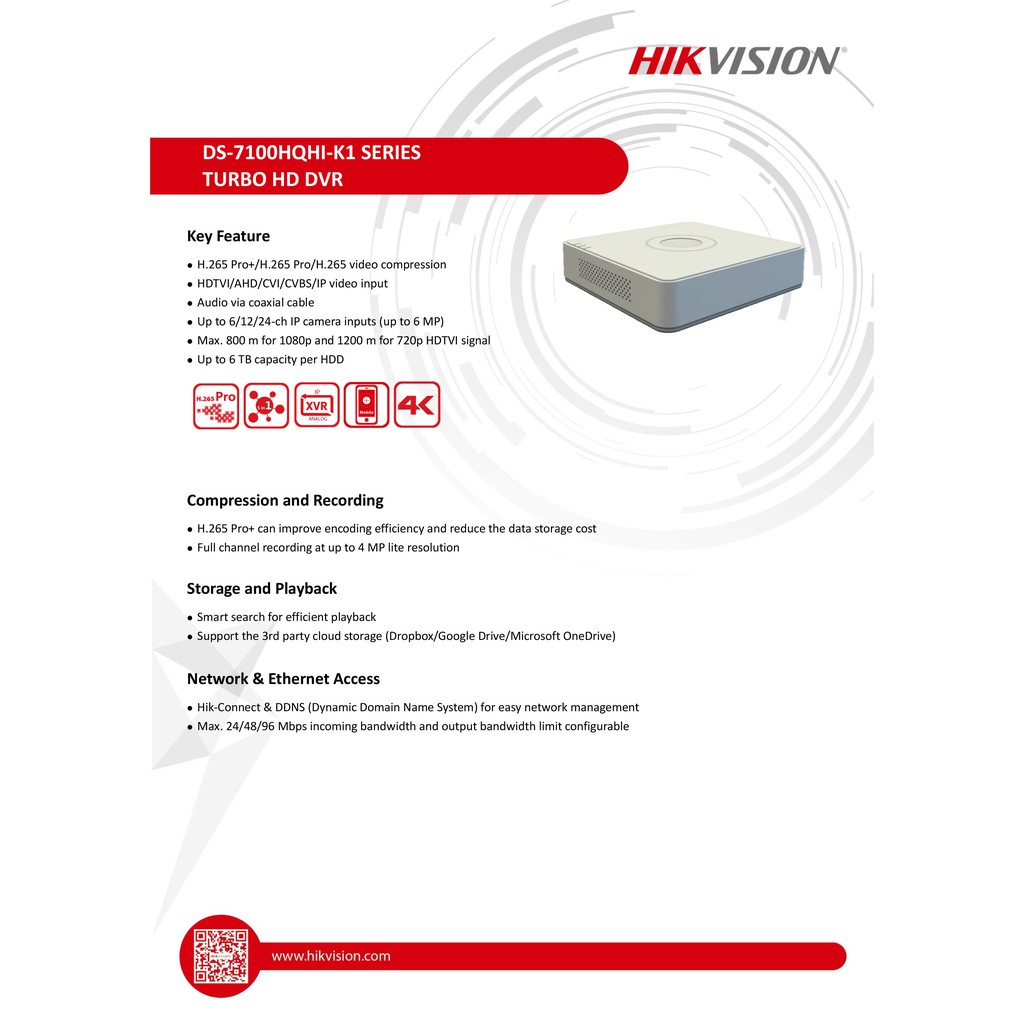 Hikvision กล้องวงจรปิด 2MP รุ่น DS-2CE16D0T-ITFS3.6(2)+DS-2CE76D0T-ITMFS3.6(2)+DVR รุ่น DS-7104HQHI-K1(S)(1)ชุดH2SJB/AC #8