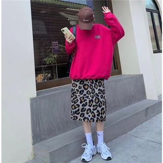 ใหม่เกาหลีฤดูใบไม้ร่วงอเมริกัน Retro Rose Red Hoodless เสื้อกันหนาวผู้หญิงบาง Style