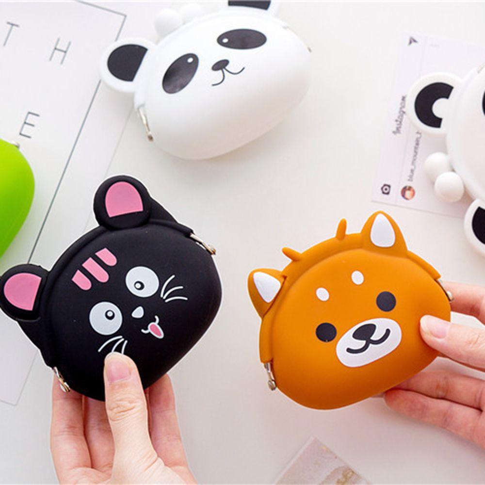 Baihee มินิน่ารักกระเป๋าสตางค์สาย USB กระเป๋าสุนัข Panda Key กระเป๋าแมวหมูหมี