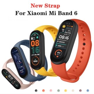 สายนาฬิกาข้อมือซิลิโคนสําหรับ Xiaomi Mi Band 6 Xiaomi Mi Band 6