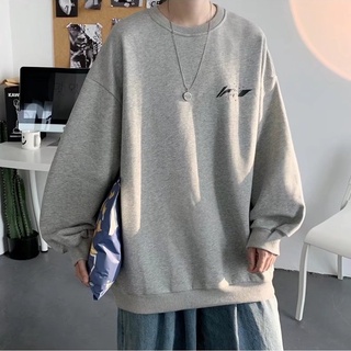 [M-3XL] ใหม่ เสื้อกันหนาวลําลอง คอกลม แขนยาว พิมพ์ลาย สีดํา ขาว เทา 3 สี เข้าได้กับทุกชุด แฟชั่นฤดูใบไม้ผลิ สําหรับผู้ชาย
