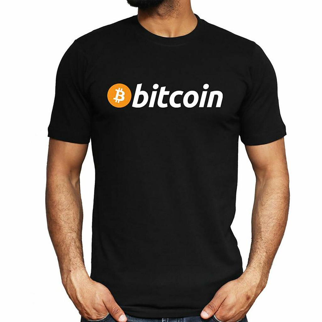 Bitcoin Btc Cryptocurrency Coin Crypto สกุลเงินผู้ชายแฟชั่น Hipster O-คอแขนสั้น
