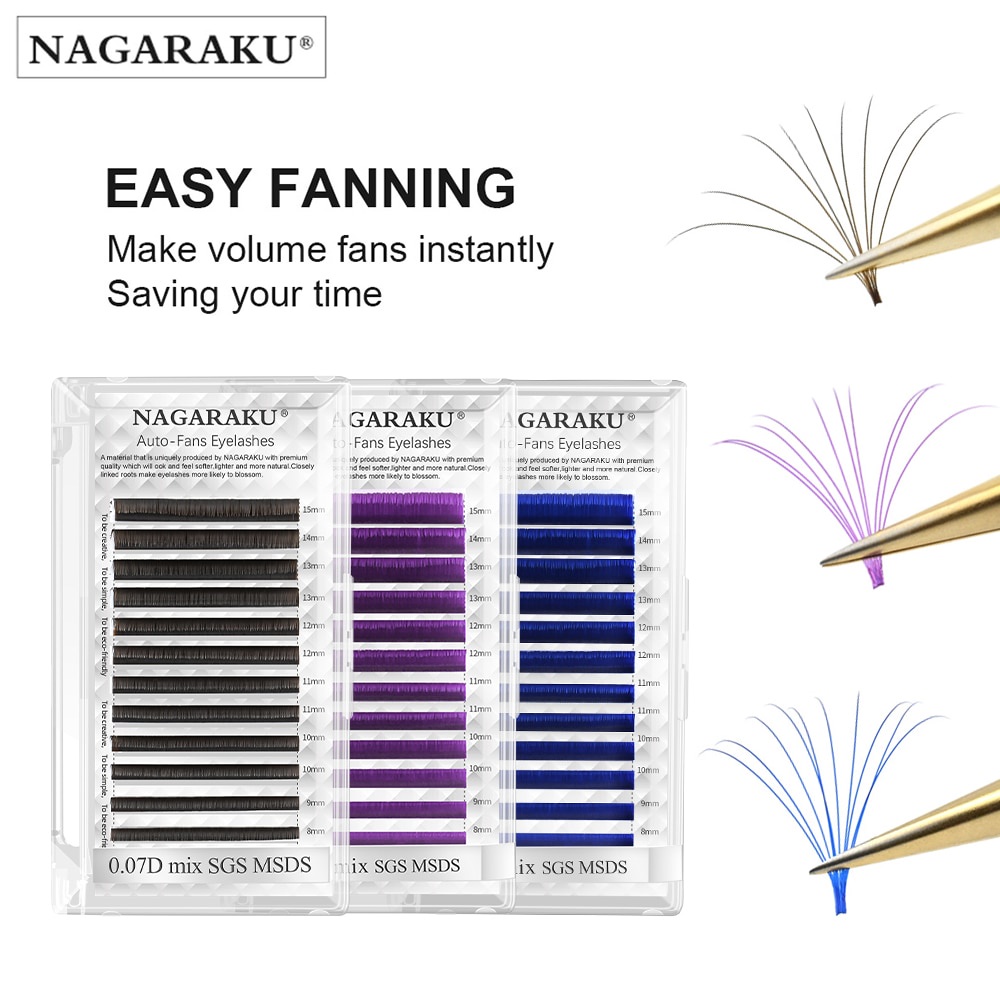 NAGARAKU สีสัน ขนตาปลอม แบบยาว สําหรับแต่งหน้า