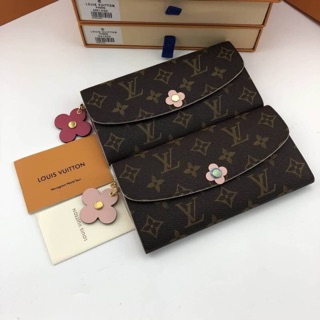 Lv wallet mono ดอกไม้น่ารักมาก งาน ori หนังแท้