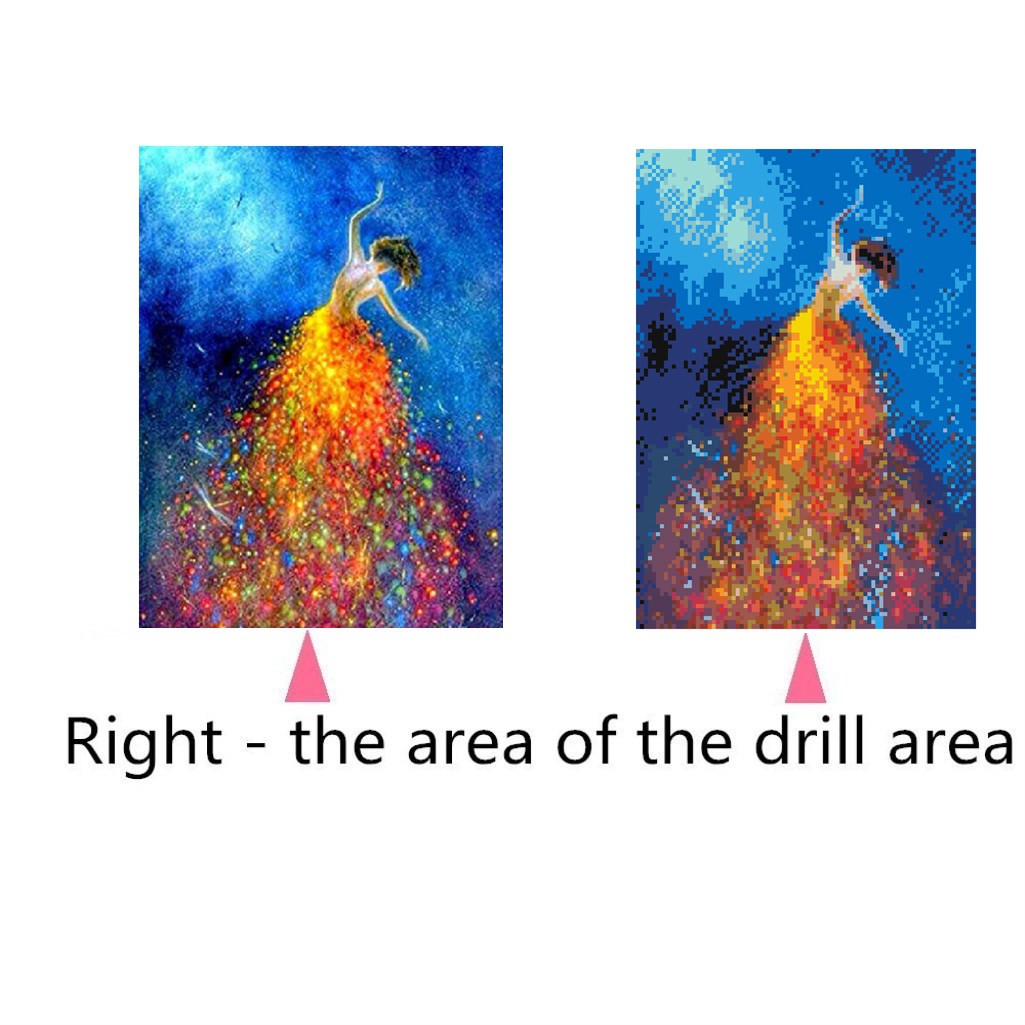 DIY 5D Full Drill Diamond Painting Craft Elegant Beauty Cross Stitch ...